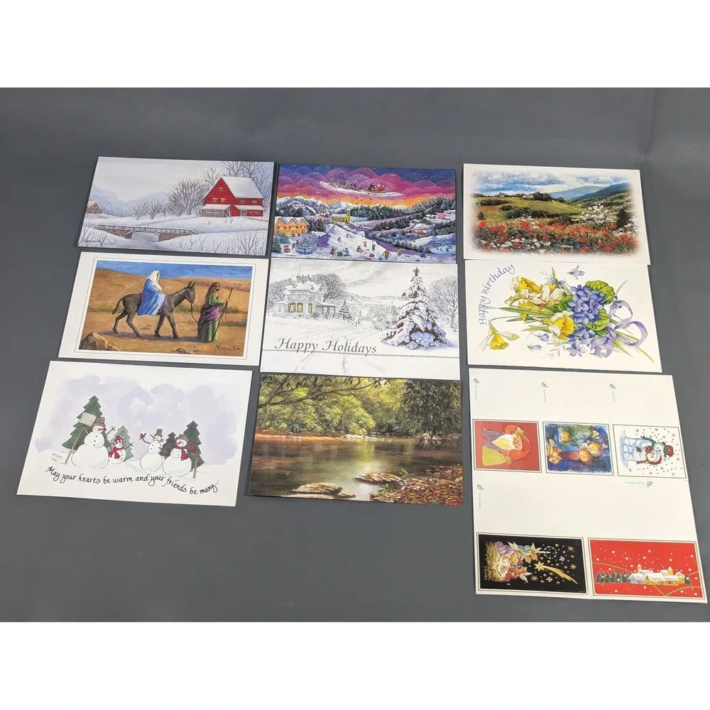 Vintage Fantus Religious Christmas Greeting Cards Lot 16 Count No Envelopes